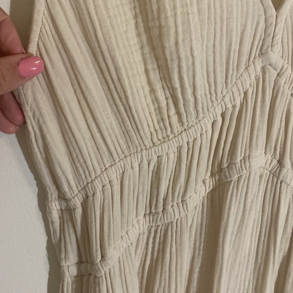 Xirena Midi Arwen Dress Oyster Off White 100% Cotton Size Medium - Picture 5 of 11